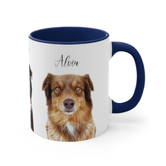 Custom Mug From Photo, Christmas Gift For Pet Parents, Dog Lover Gift, Digital Pet Portrait, Pet Painting, Coffee Mug, Dog Dad Gift, Cat Dad