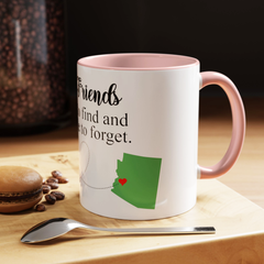 Long Distance Friendship Mug, Great Friends Are Hard To Find And Impossible To Forget Mug, Custom State to State Best Friend 11oz Mug