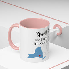 Long Distance Friendship Mug, Great Friends Are Hard To Find And Impossible To Forget Mug, Custom State to State Best Friend 11oz Mug