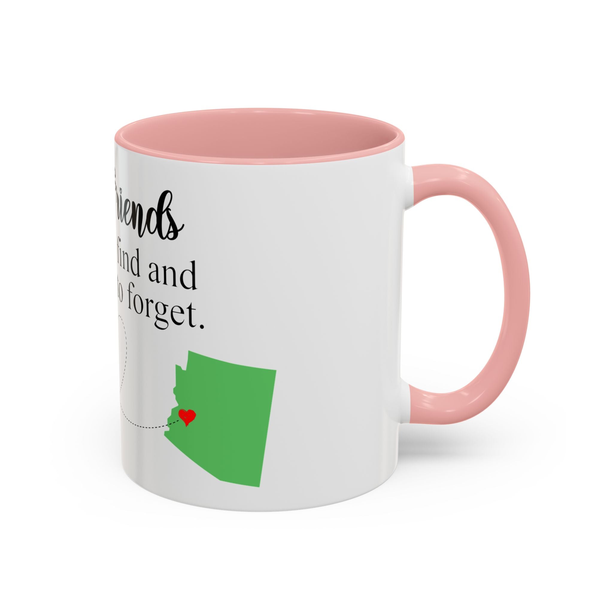 Long Distance Friendship Mug, Great Friends Are Hard To Find And Impossible To Forget Mug, Custom State to State Best Friend 11oz Mug
