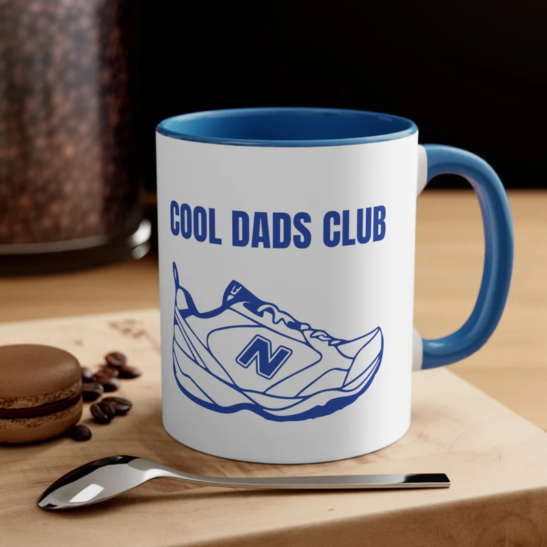 New Balance Cool Dads Club Coffee Mug | Funny Dad Gift 11oz Mug | Fathers Day New Balance Dad Joke Cup