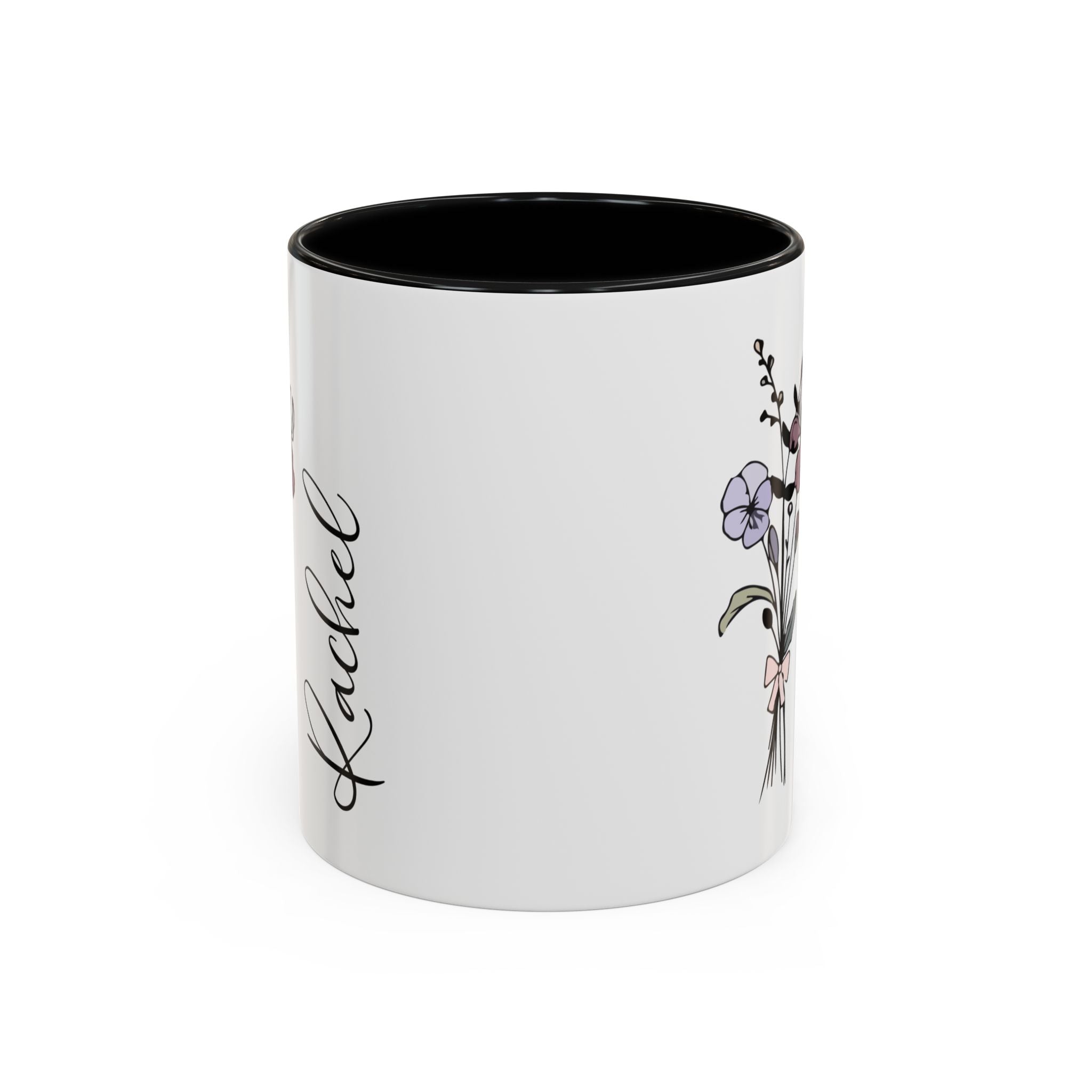 Personalized Coquette Birth Flower Mug, Custom Floral Coffee Mug, Gift For Mom, Gift For Daughter, Best Friend Gift, Gifts Under 11oz Mug
