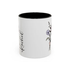 Personalized Coquette Birth Flower Mug, Custom Floral Coffee Mug, Gift For Mom, Gift For Daughter, Best Friend Gift, Gifts Under 11oz Mug
